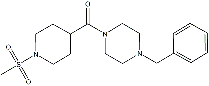 1-benzyl-4-{[1-(methylsulfonyl)-4-piperidinyl]carbonyl}piperazine Structure