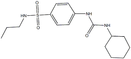 4-{[(cyclohexylamino)carbonyl]amino}-N-propylbenzenesulfonamide 구조식 이미지