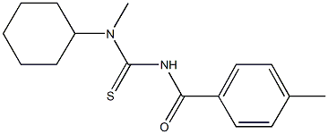 N-cyclohexyl-N-methyl-N'-(4-methylbenzoyl)thiourea 구조식 이미지