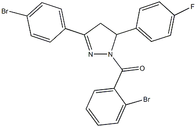 1-(2-bromobenzoyl)-3-(4-bromophenyl)-5-(4-fluorophenyl)-4,5-dihydro-1H-pyrazole Structure