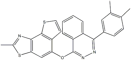 4-(3,4-dimethylphenyl)-1-phthalazinyl 2-methylthieno[2,3-e][1,3]benzothiazol-5-yl ether 구조식 이미지