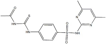 4-{[(acetylamino)carbothioyl]amino}-N-(4,6-dimethyl-2-pyrimidinyl)benzenesulfonamide Structure