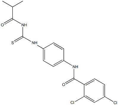 2,4-dichloro-N-(4-{[(isobutyrylamino)carbothioyl]amino}phenyl)benzamide Structure