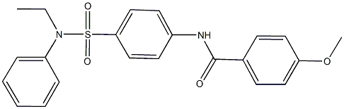 N-{4-[(ethylanilino)sulfonyl]phenyl}-4-methoxybenzamide 구조식 이미지