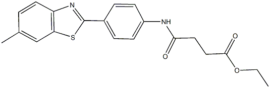 ethyl 4-[4-(6-methyl-1,3-benzothiazol-2-yl)anilino]-4-oxobutanoate Structure