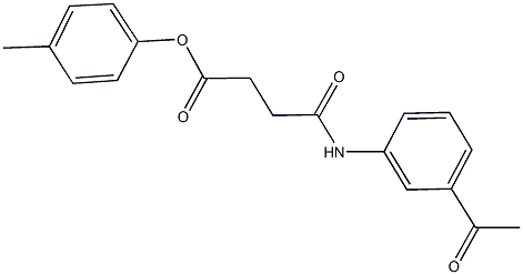 4-methylphenyl 4-(3-acetylanilino)-4-oxobutanoate Structure