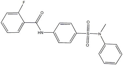 2-fluoro-N-{4-[(methylanilino)sulfonyl]phenyl}benzamide Structure