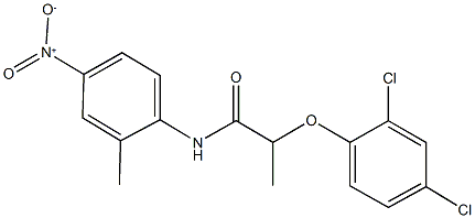 2-(2,4-dichlorophenoxy)-N-{4-nitro-2-methylphenyl}propanamide 구조식 이미지