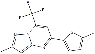 2-methyl-5-(5-methyl-2-thienyl)-7-(trifluoromethyl)pyrazolo[1,5-a]pyrimidine Structure