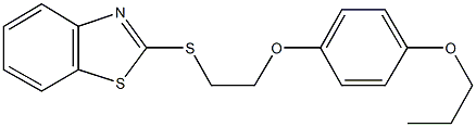 2-{[2-(4-propoxyphenoxy)ethyl]sulfanyl}-1,3-benzothiazole Structure