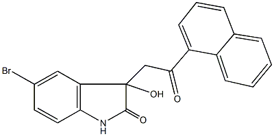 5-bromo-3-hydroxy-3-[2-(1-naphthyl)-2-oxoethyl]-1,3-dihydro-2H-indol-2-one Structure