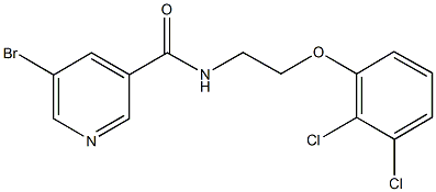 5-bromo-N-[2-(2,3-dichlorophenoxy)ethyl]nicotinamide 구조식 이미지