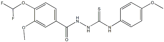 2-[4-(difluoromethoxy)-3-methoxybenzoyl]-N-(4-methoxyphenyl)hydrazinecarbothioamide Structure