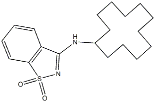 N-cyclododecyl-N-(1,1-dioxido-1,2-benzisothiazol-3-yl)amine 구조식 이미지