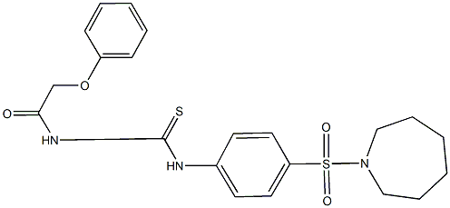 N-[4-(1-azepanylsulfonyl)phenyl]-N'-(phenoxyacetyl)thiourea 구조식 이미지