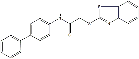 2-(1,3-benzothiazol-2-ylsulfanyl)-N-[1,1'-biphenyl]-4-ylacetamide Structure