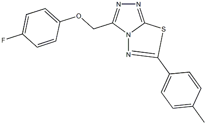 4-fluorophenyl [6-(4-methylphenyl)[1,2,4]triazolo[3,4-b][1,3,4]thiadiazol-3-yl]methyl ether 구조식 이미지