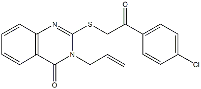 3-allyl-2-{[2-(4-chlorophenyl)-2-oxoethyl]sulfanyl}-4(3H)-quinazolinone 구조식 이미지