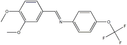 N-(3,4-dimethoxybenzylidene)-N-[4-(trifluoromethoxy)phenyl]amine 구조식 이미지