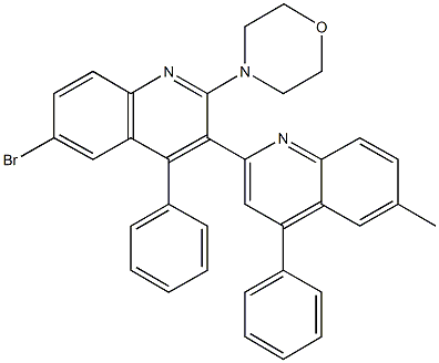 6-bromo-6'-methyl-2-(4-morpholinyl)-2',3-bi[4-phenylquinoline] Structure