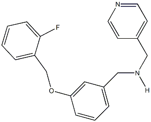 N-{3-[(2-fluorobenzyl)oxy]benzyl}-N-(4-pyridinylmethyl)amine 구조식 이미지