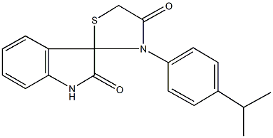 3'-(4-isopropylphenyl)-1,3-dihydrospiro(2H-indole-2,3'-[1,3]-thiazolidine)-2,4'-dione 구조식 이미지