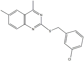 3-chlorobenzyl 4,6-dimethylquinazolin-2-yl sulfide 구조식 이미지