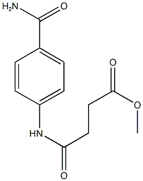 methyl 4-[4-(aminocarbonyl)anilino]-4-oxobutanoate 구조식 이미지