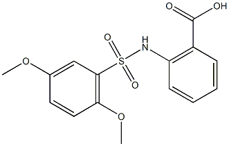 2-{[(2,5-dimethoxyphenyl)sulfonyl]amino}benzoic acid 구조식 이미지