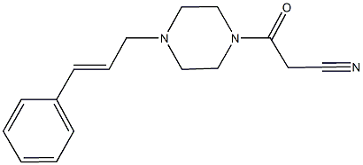 3-(4-cinnamyl-1-piperazinyl)-3-oxopropanenitrile Structure