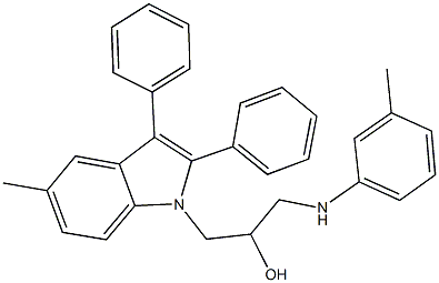 1-(5-methyl-2,3-diphenyl-1H-indol-1-yl)-3-(3-toluidino)-2-propanol Structure