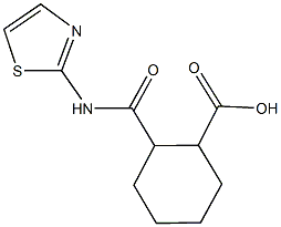 2-[(1,3-thiazol-2-ylamino)carbonyl]cyclohexanecarboxylic acid Structure