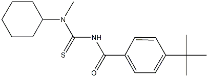 N'-(4-tert-butylbenzoyl)-N-cyclohexyl-N-methylthiourea Structure