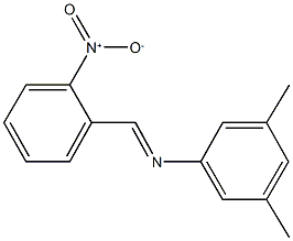 3,5-dimethyl-N-(2-nitrobenzylidene)aniline Structure