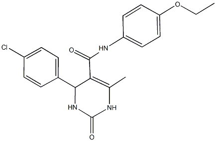 4-(4-chlorophenyl)-N-(4-ethoxyphenyl)-6-methyl-2-oxo-1,2,3,4-tetrahydro-5-pyrimidinecarboxamide Structure