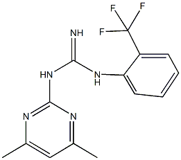 N-(4,6-dimethyl-2-pyrimidinyl)-N'-[2-(trifluoromethyl)phenyl]guanidine 구조식 이미지