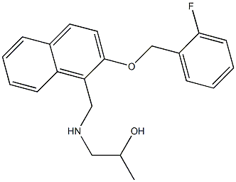 1-[({2-[(2-fluorobenzyl)oxy]-1-naphthyl}methyl)amino]-2-propanol Structure