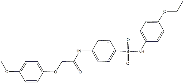 N-{4-[(4-ethoxyanilino)sulfonyl]phenyl}-2-(4-methoxyphenoxy)acetamide 구조식 이미지