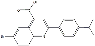 6-bromo-2-(4-isopropylphenyl)-4-quinolinecarboxylic acid 구조식 이미지