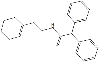 N-(2-cyclohex-1-en-1-ylethyl)-2,2-diphenylacetamide Structure