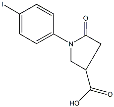 1-(4-iodophenyl)-5-oxo-3-pyrrolidinecarboxylic acid 구조식 이미지