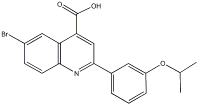 6-bromo-2-(3-isopropoxyphenyl)-4-quinolinecarboxylic acid Structure