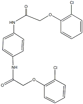 2-(2-chlorophenoxy)-N-(4-{[(2-chlorophenoxy)acetyl]amino}phenyl)acetamide Structure