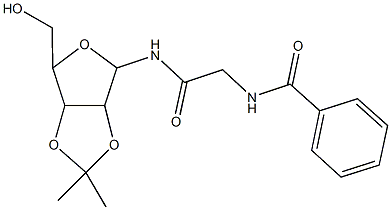 N-(2-{[6-(hydroxymethyl)-2,2-dimethyltetrahydrofuro[3,4-d][1,3]dioxol-4-yl]amino}-2-oxoethyl)benzamide Structure