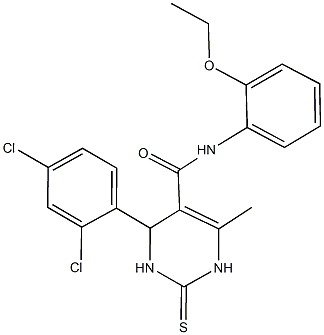 4-(2,4-dichlorophenyl)-N-(2-ethoxyphenyl)-6-methyl-2-thioxo-1,2,3,4-tetrahydro-5-pyrimidinecarboxamide Structure