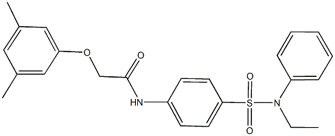 2-(3,5-dimethylphenoxy)-N-{4-[(ethylanilino)sulfonyl]phenyl}acetamide 구조식 이미지