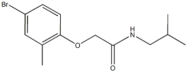 2-(4-bromo-2-methylphenoxy)-N-isobutylacetamide 구조식 이미지