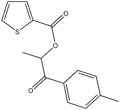 1-methyl-2-(4-methylphenyl)-2-oxoethyl thiophene-2-carboxylate Structure