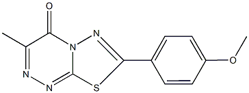 7-(4-methoxyphenyl)-3-methyl-4H-[1,3,4]thiadiazolo[2,3-c][1,2,4]triazin-4-one 구조식 이미지