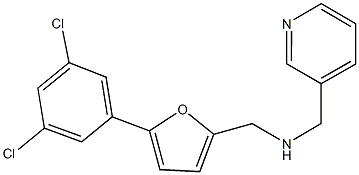 N-{[5-(3,5-dichlorophenyl)-2-furyl]methyl}-N-(3-pyridinylmethyl)amine Structure